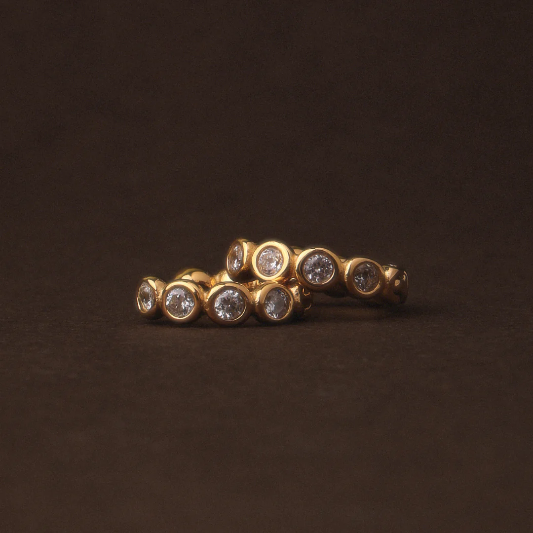 Beaded Diamond Hoops - Image 6