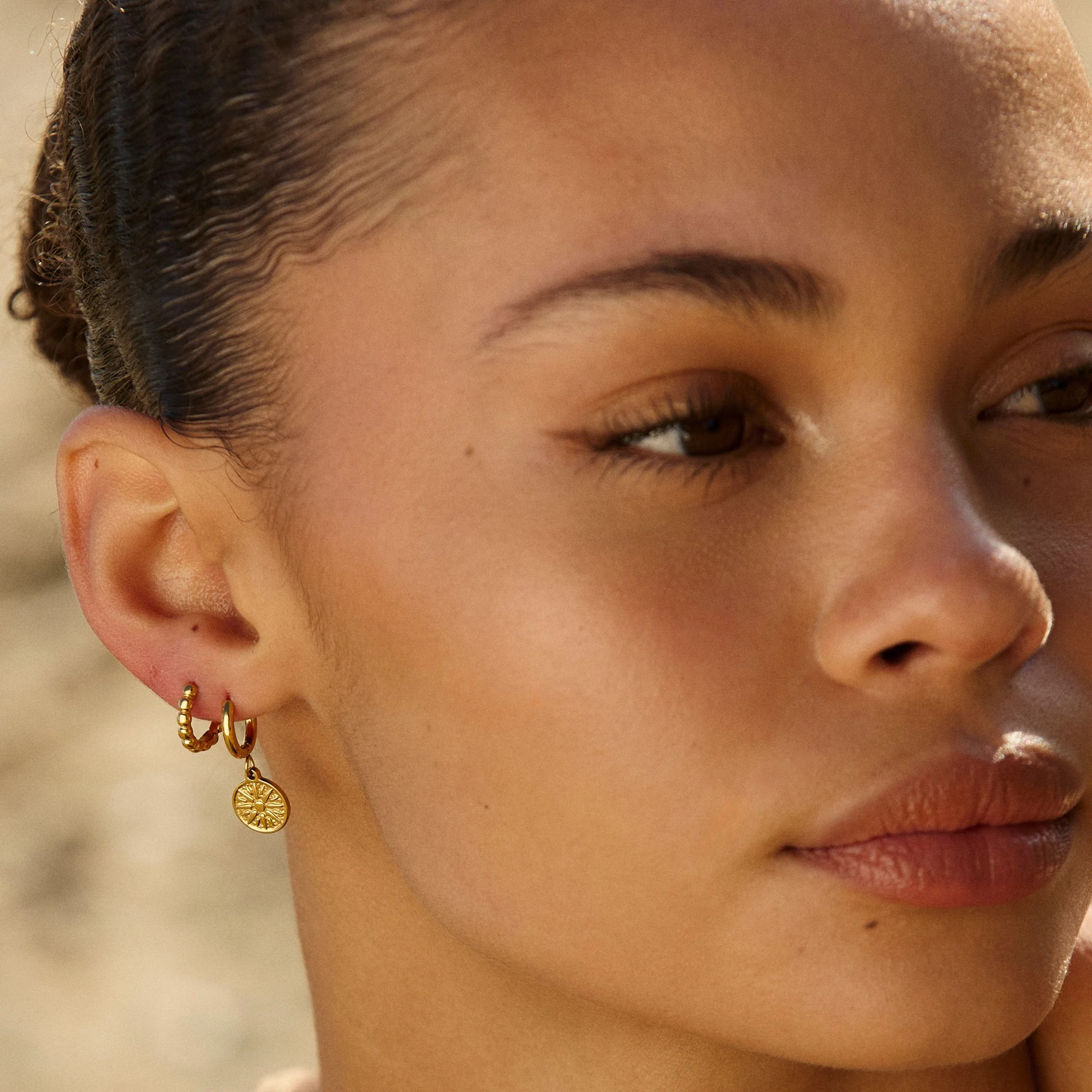Beaded Hoops Earrings - Image 6