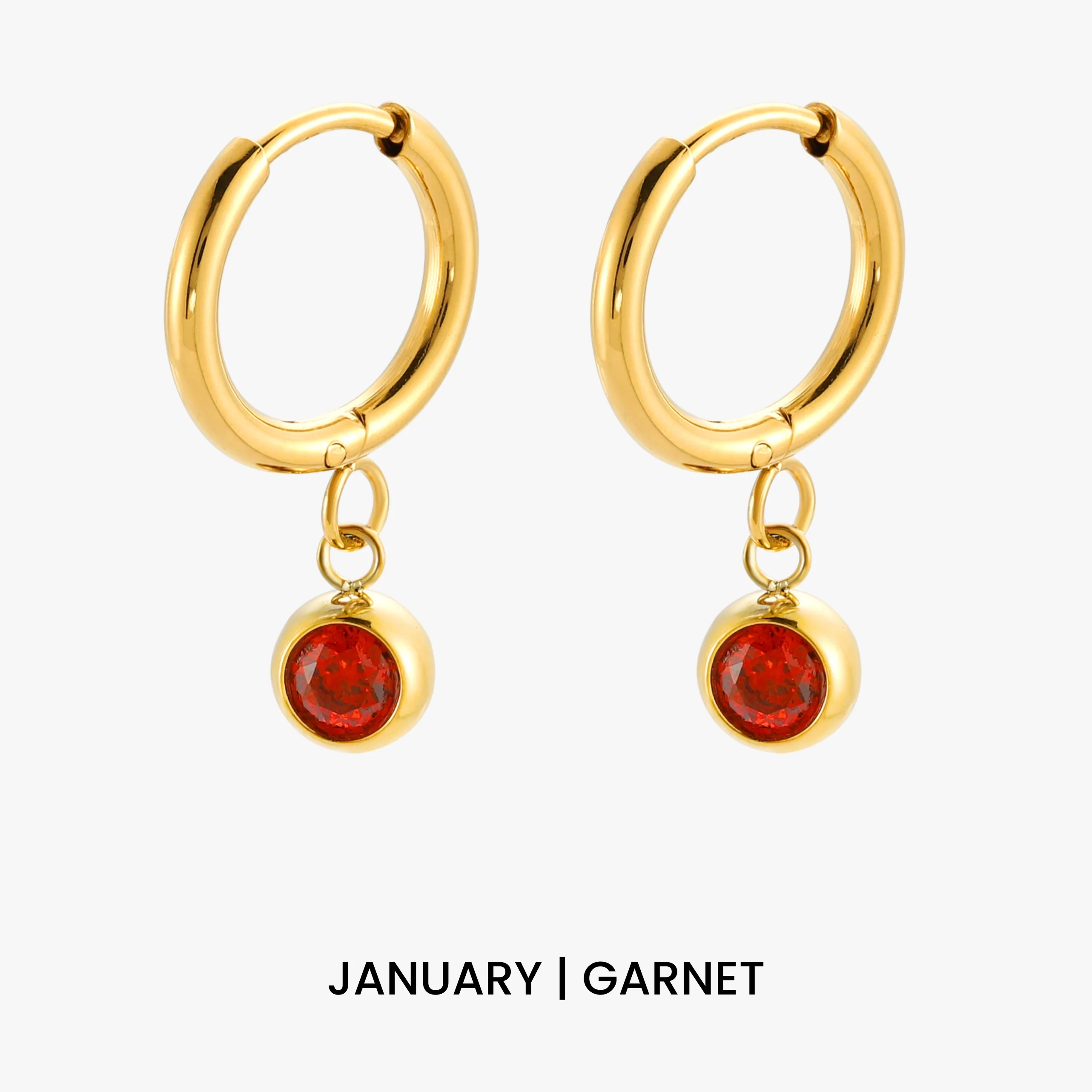 Birthstone Charm Hoops - Image 10