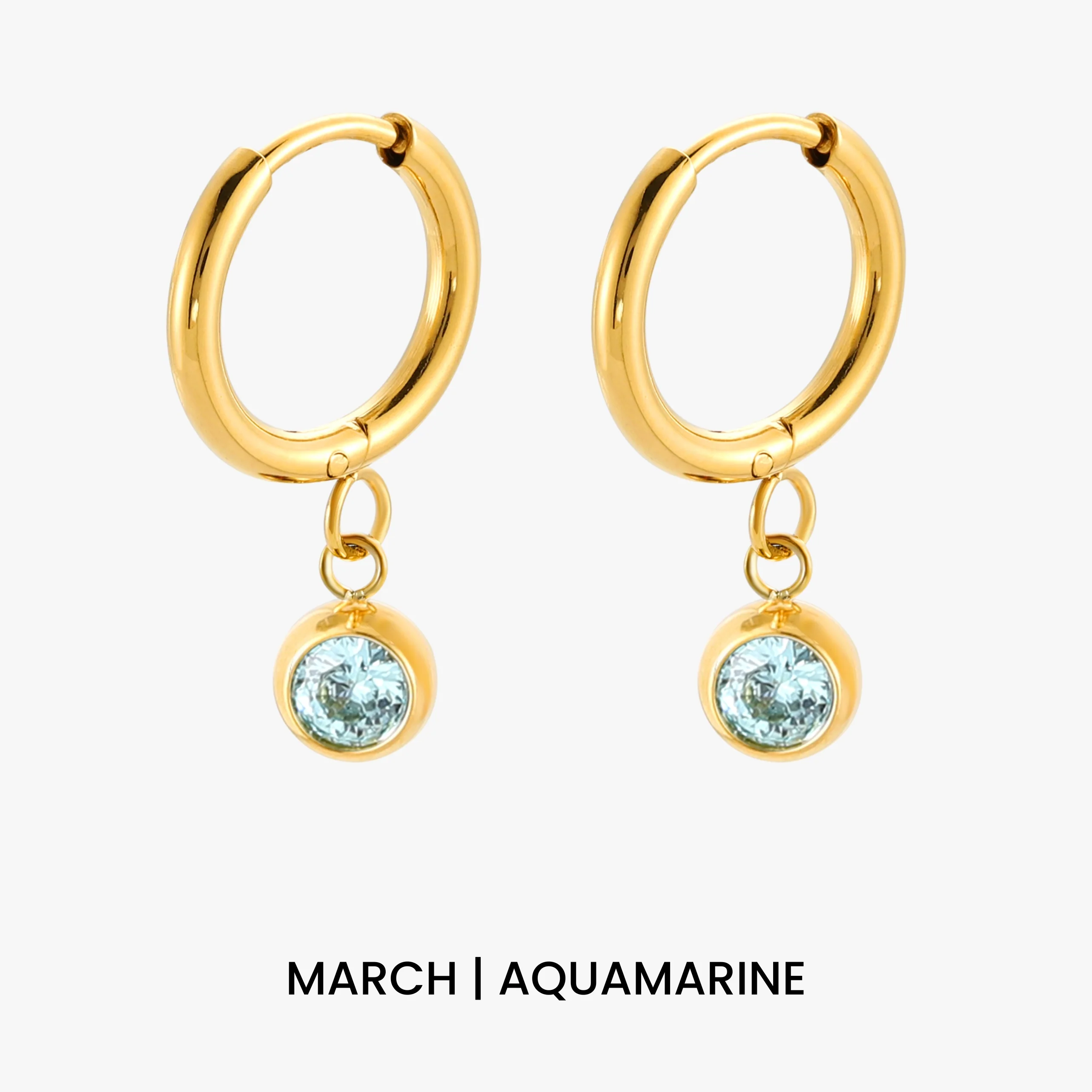 Birthstone Charm Hoops - Image 12