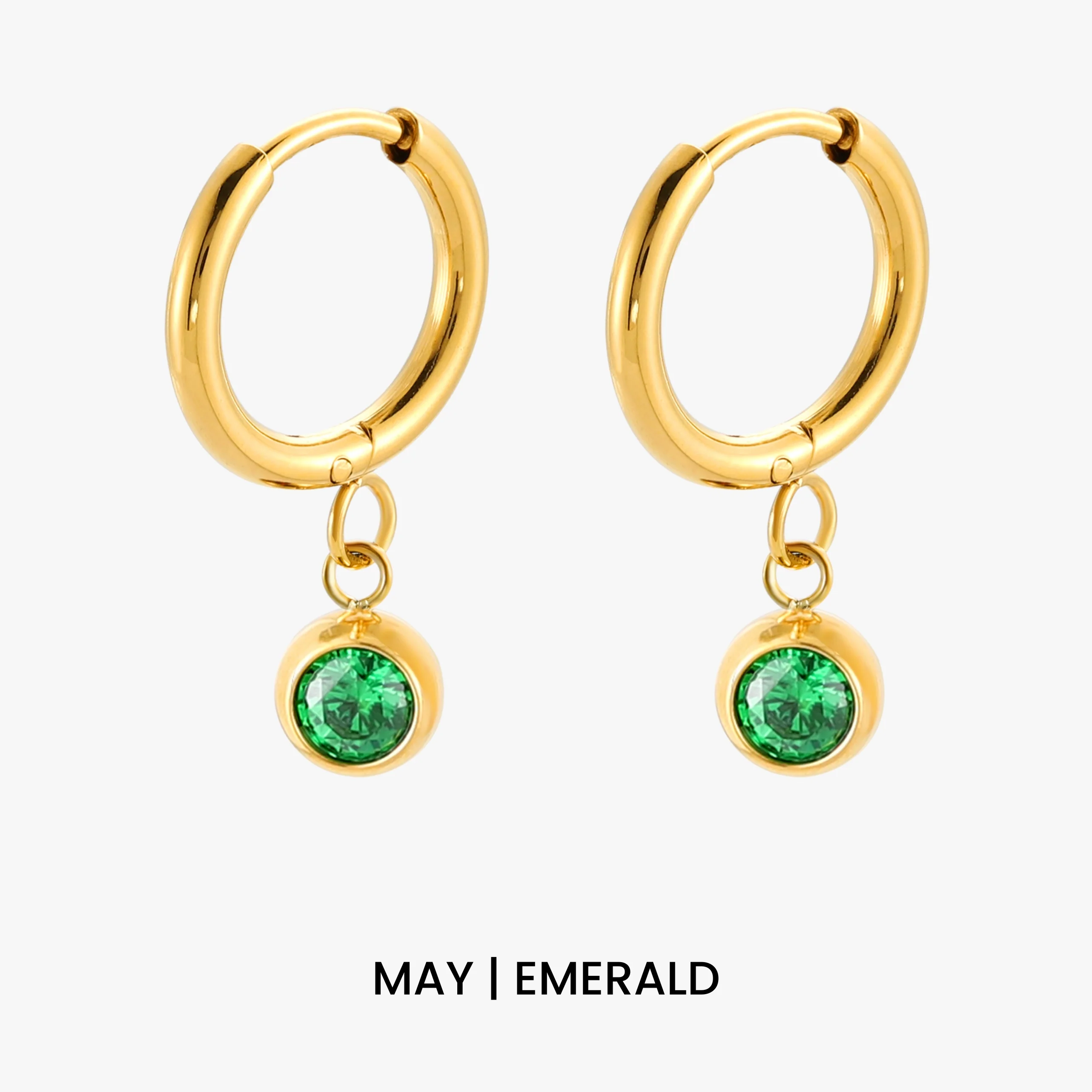 Birthstone Charm Hoops - Image 14