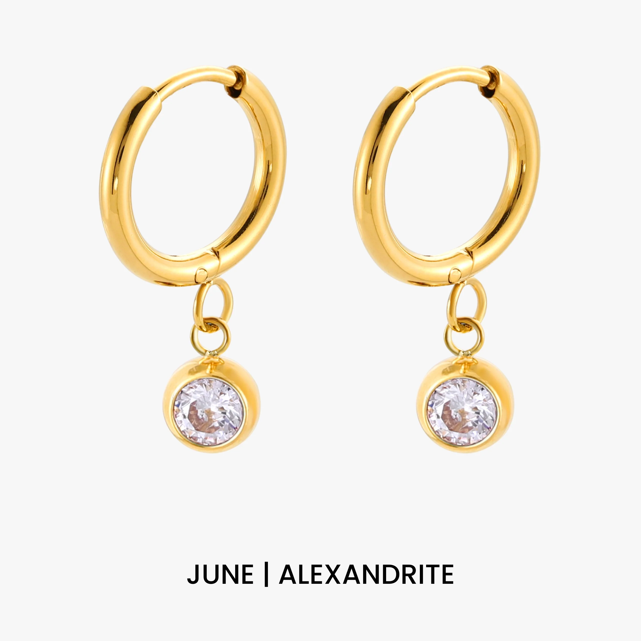 Birthstone Charm Hoops - Image 15
