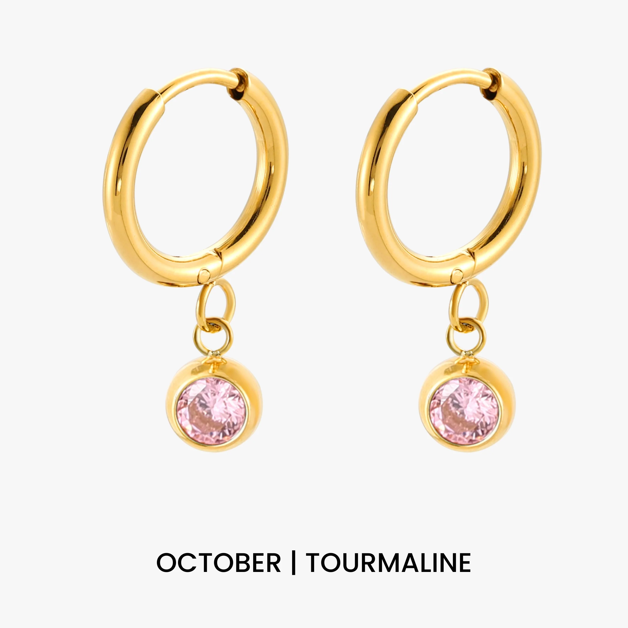 Birthstone Charm Hoops - Image 19