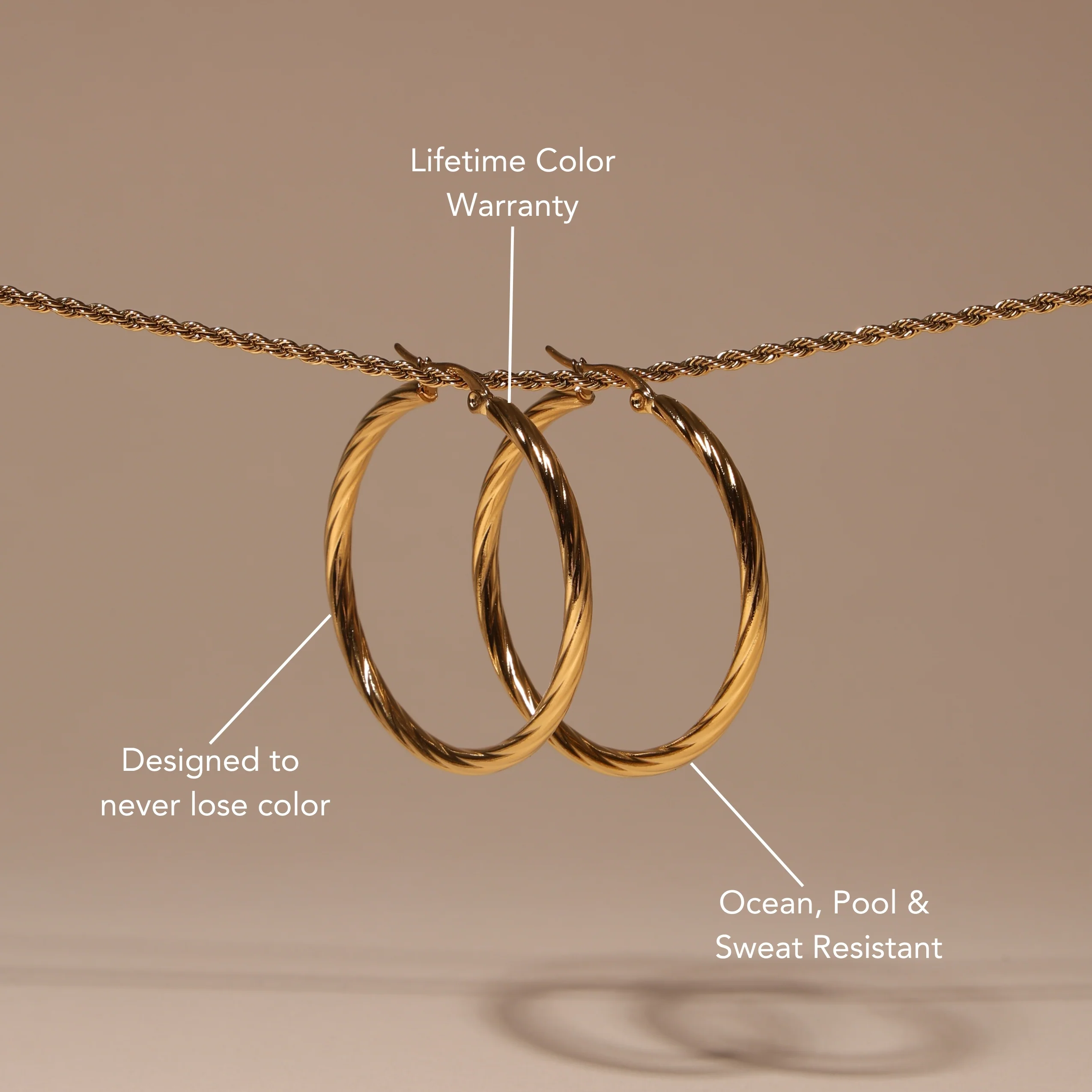 Bold Twisted Hoops - Image 5