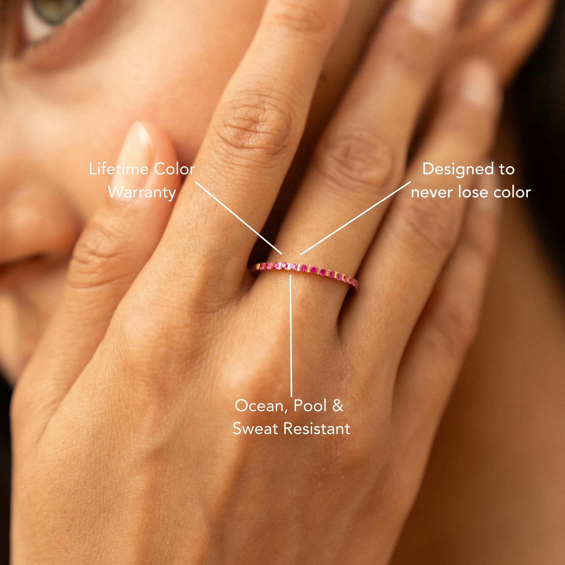 “Bordeaux” Thin Ring - Image 6