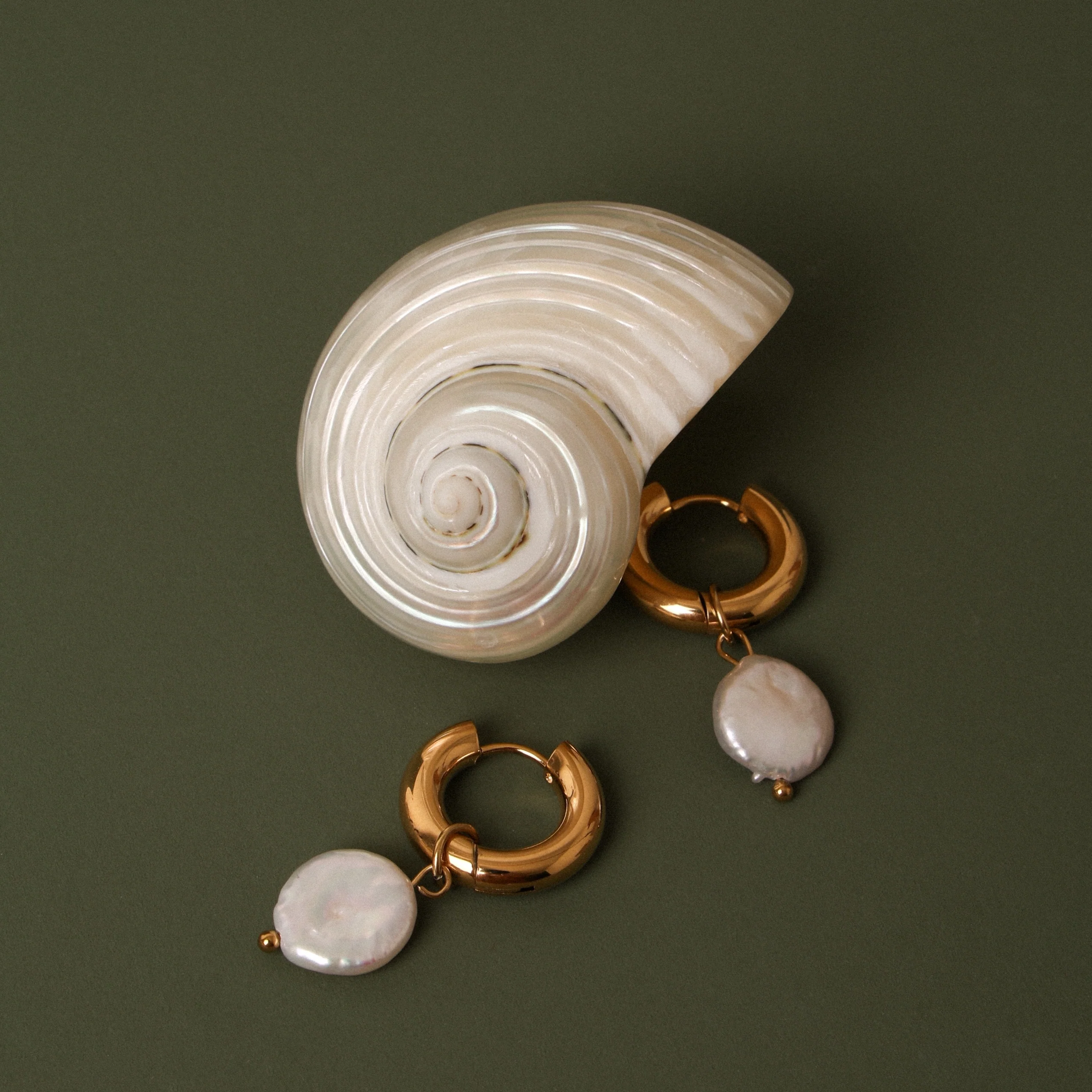 Chunky Pearl Hoops - Image 7