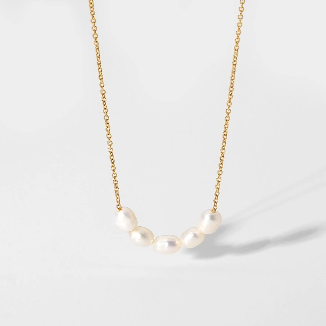 Dainty Freshwater Pearl Necklace - Image 9