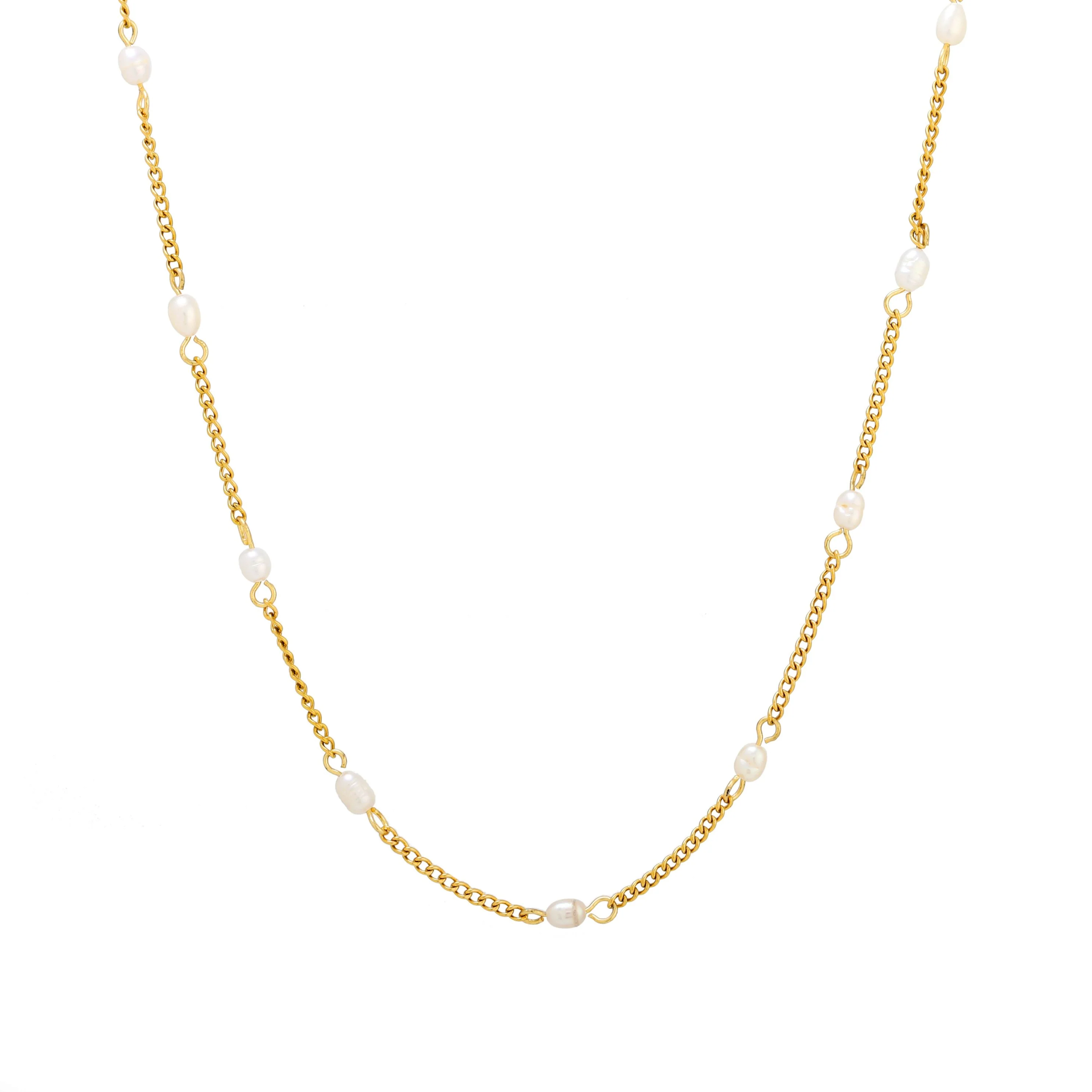 Dainty Gold Pearl Choker - Image 6