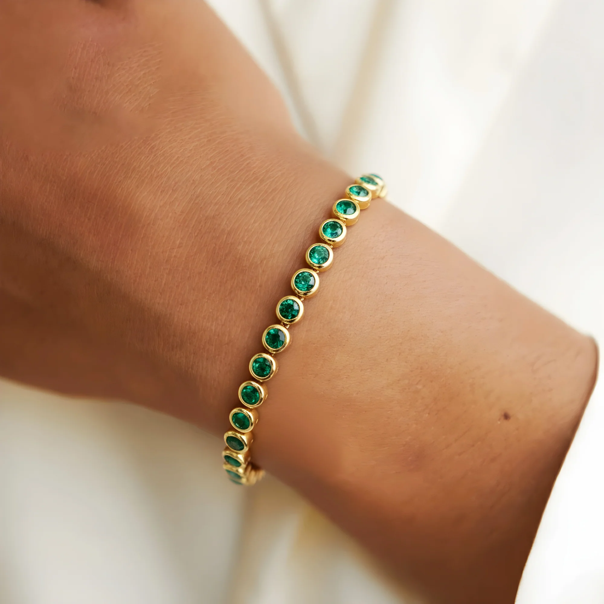 Green Tennis Bracelet - Image 3