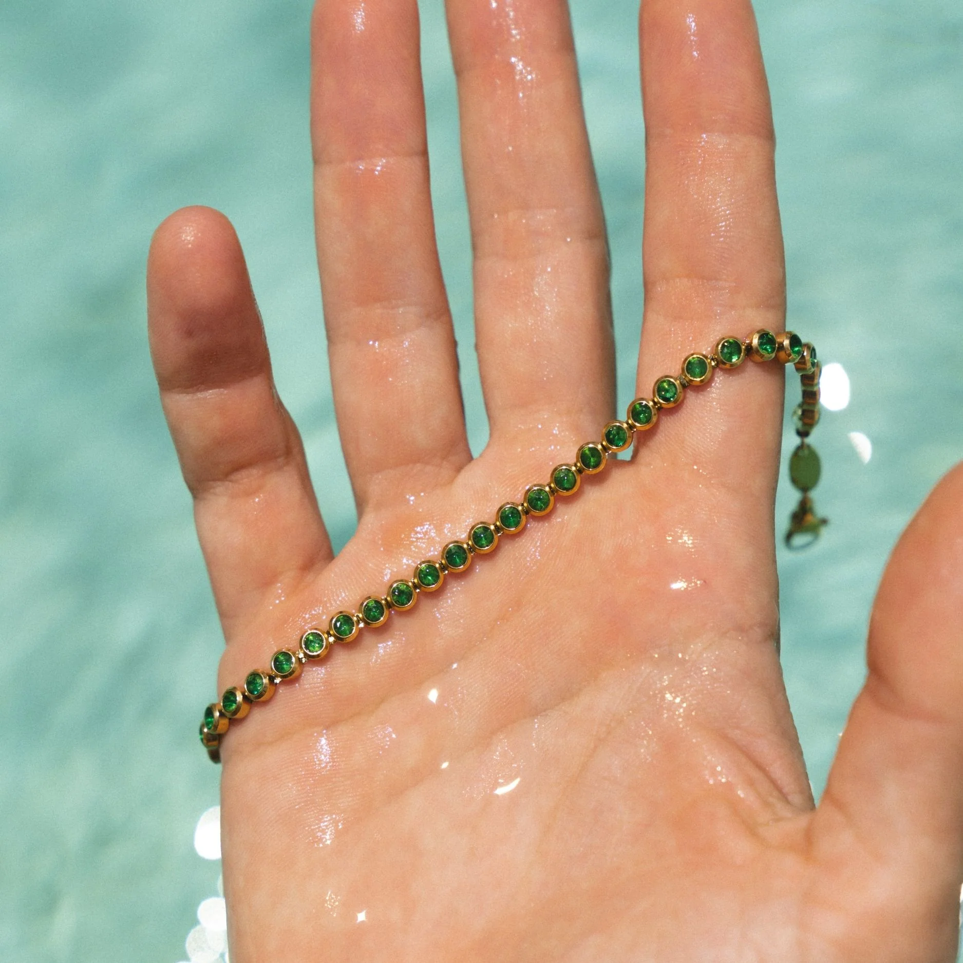 Green Tennis Bracelet - Image 4
