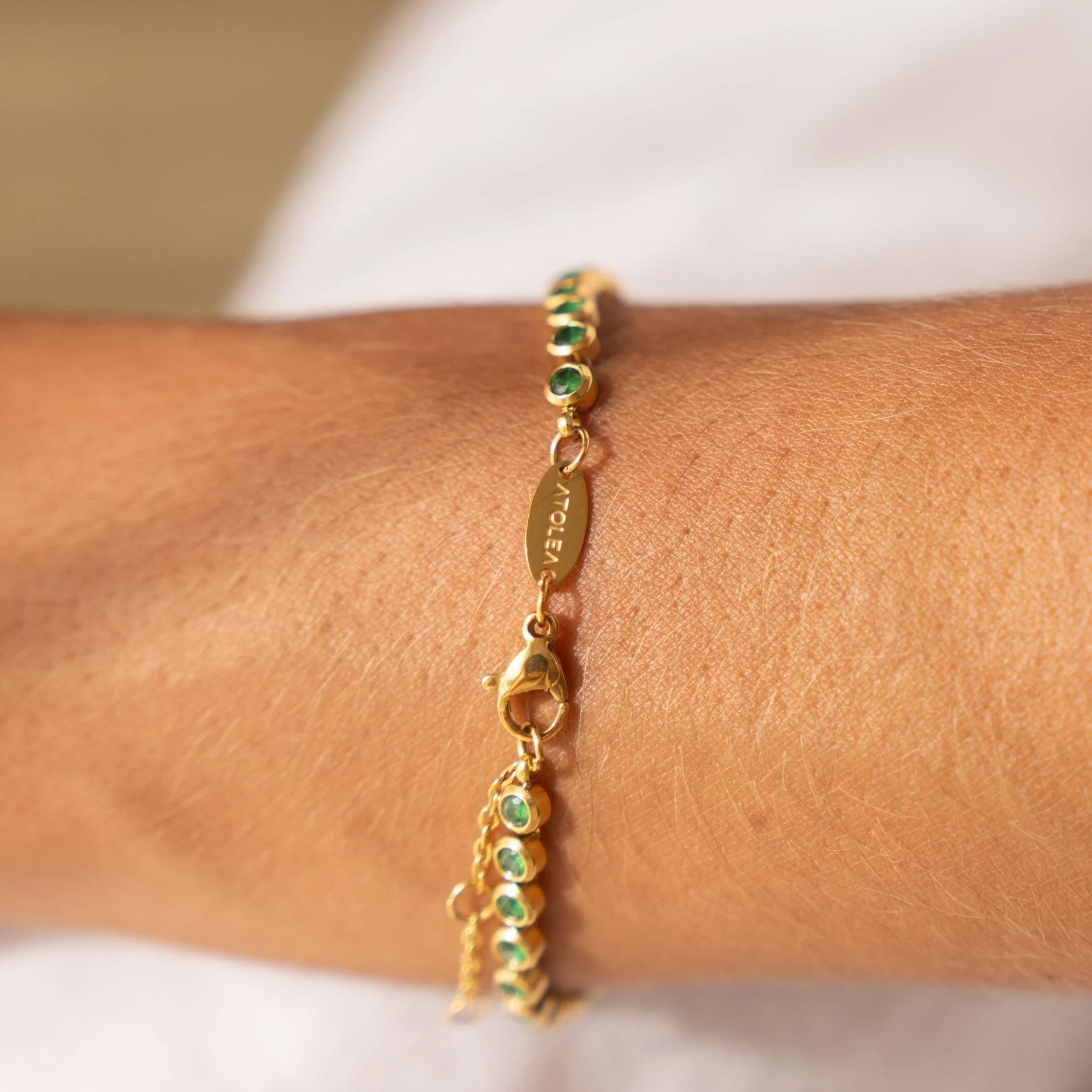 Green Tennis Bracelet - Image 6