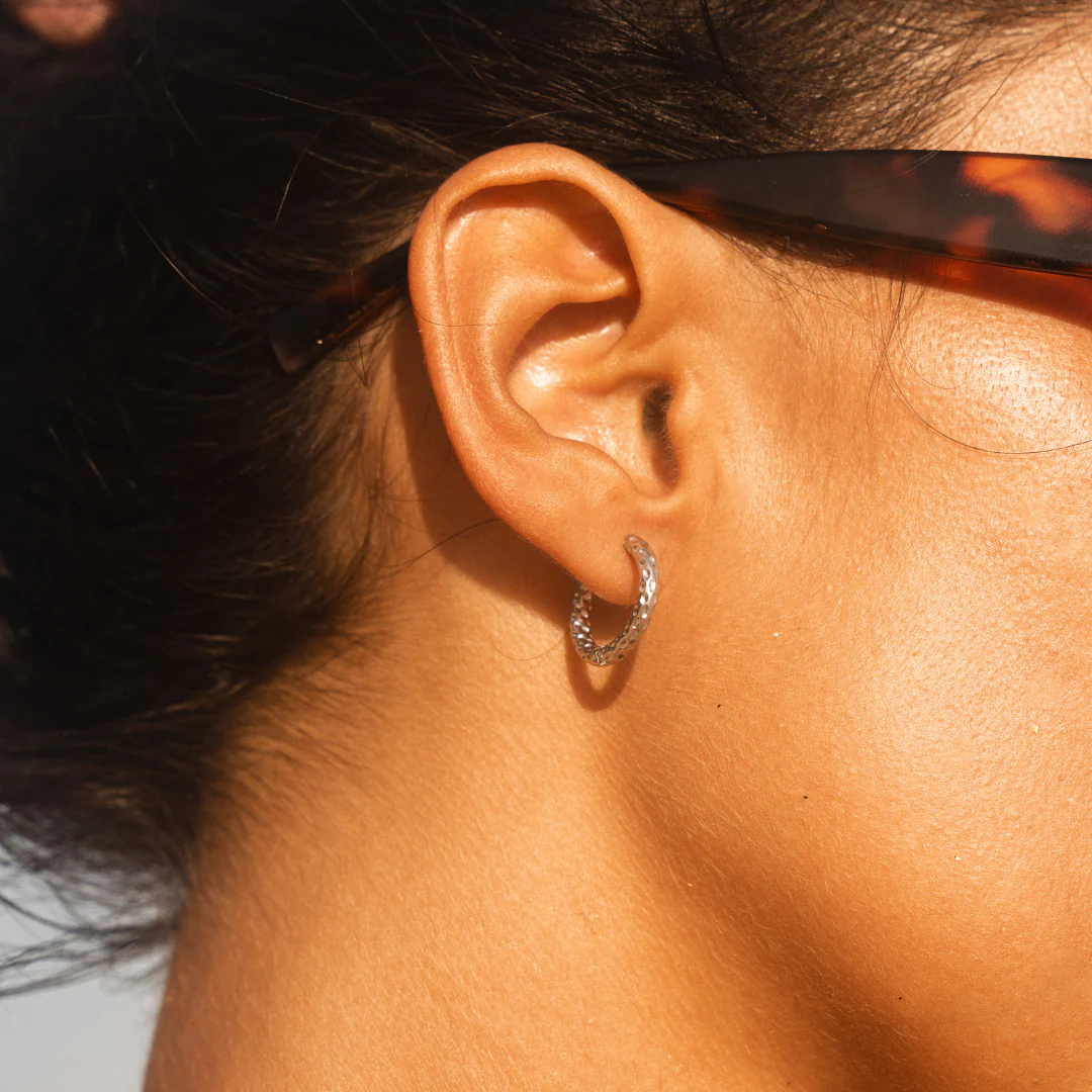 Hammered Hoops Earrings - Image 6