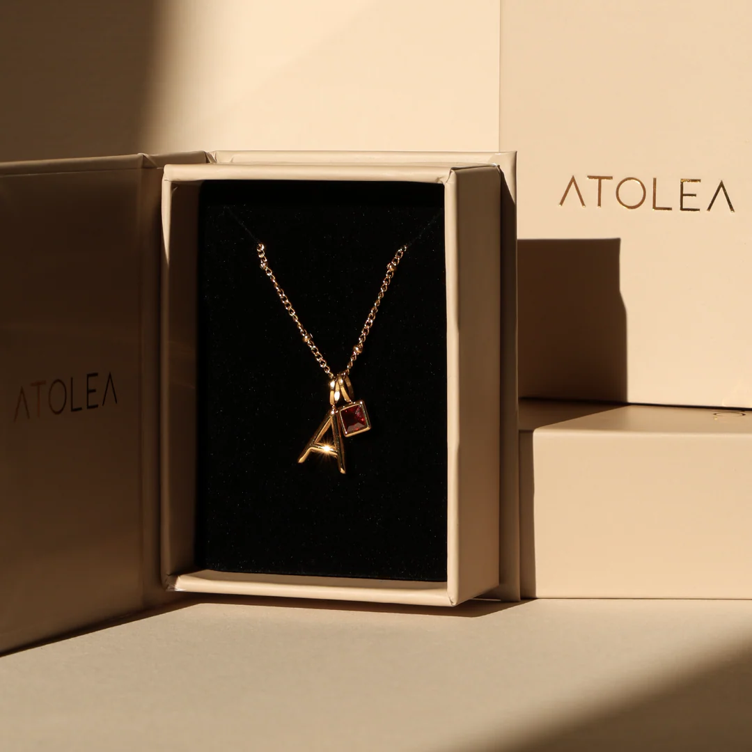 Initial & Birthstone Charm Necklace - Image 18