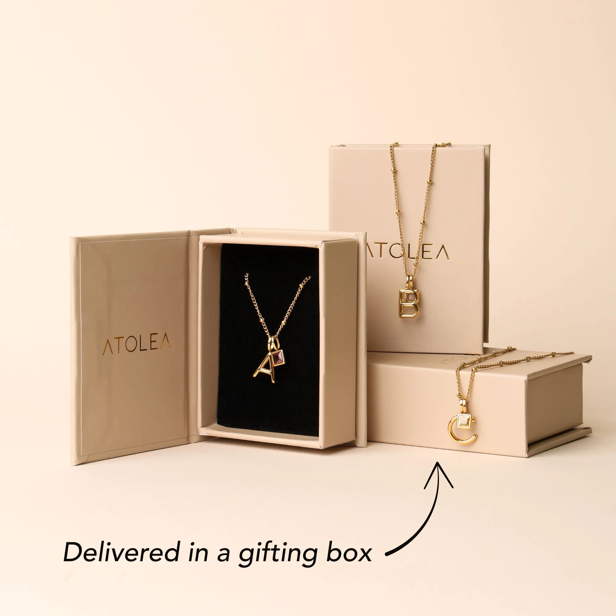 Initial & Birthstone Charm Necklace - Image 7