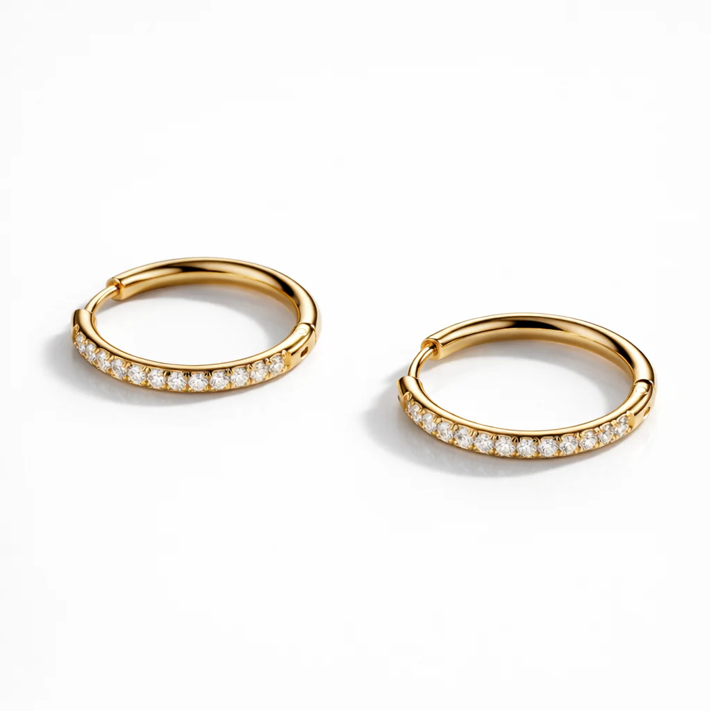 Large Pavé Hoops - Image 2
