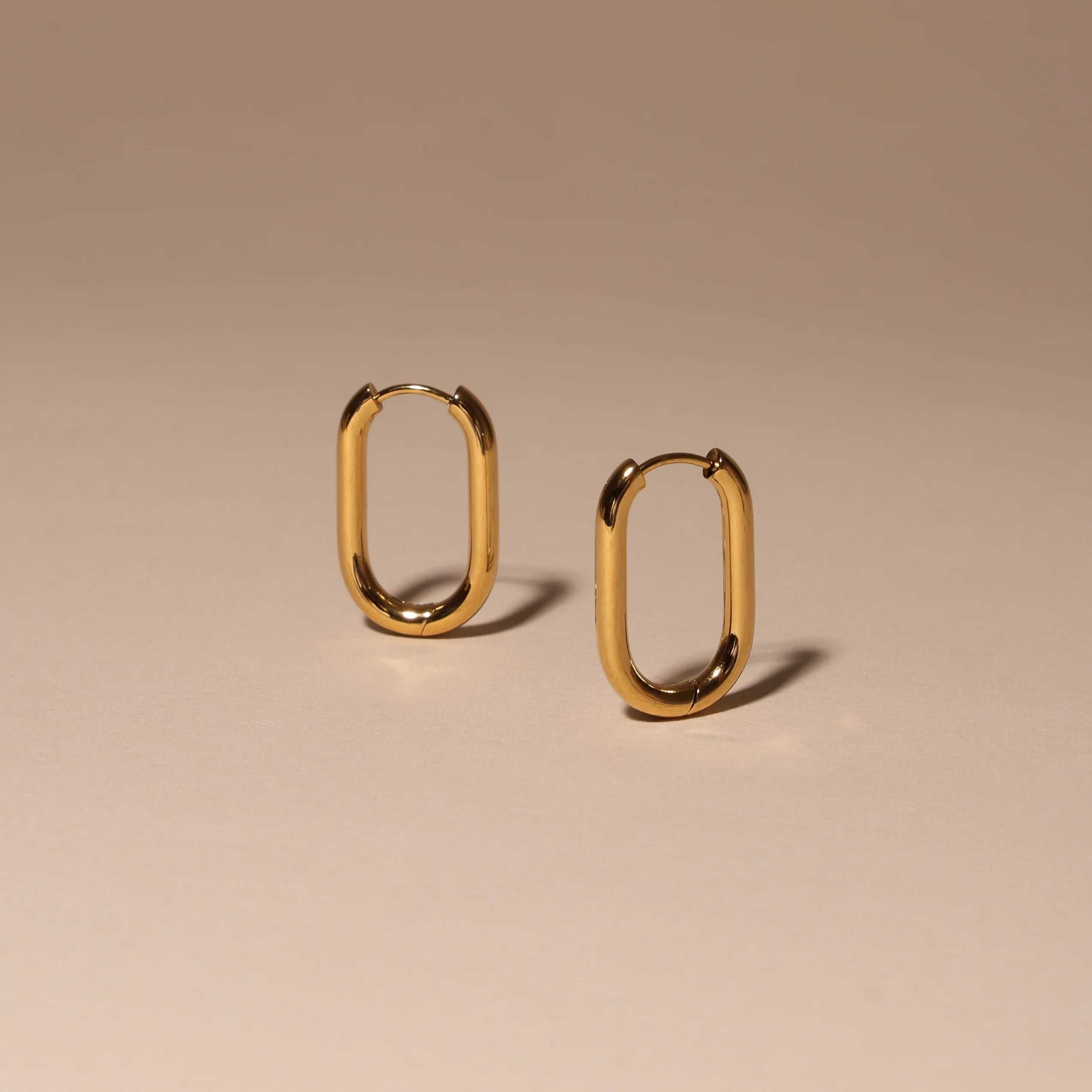 Oval Hoop Earrings - Image 3
