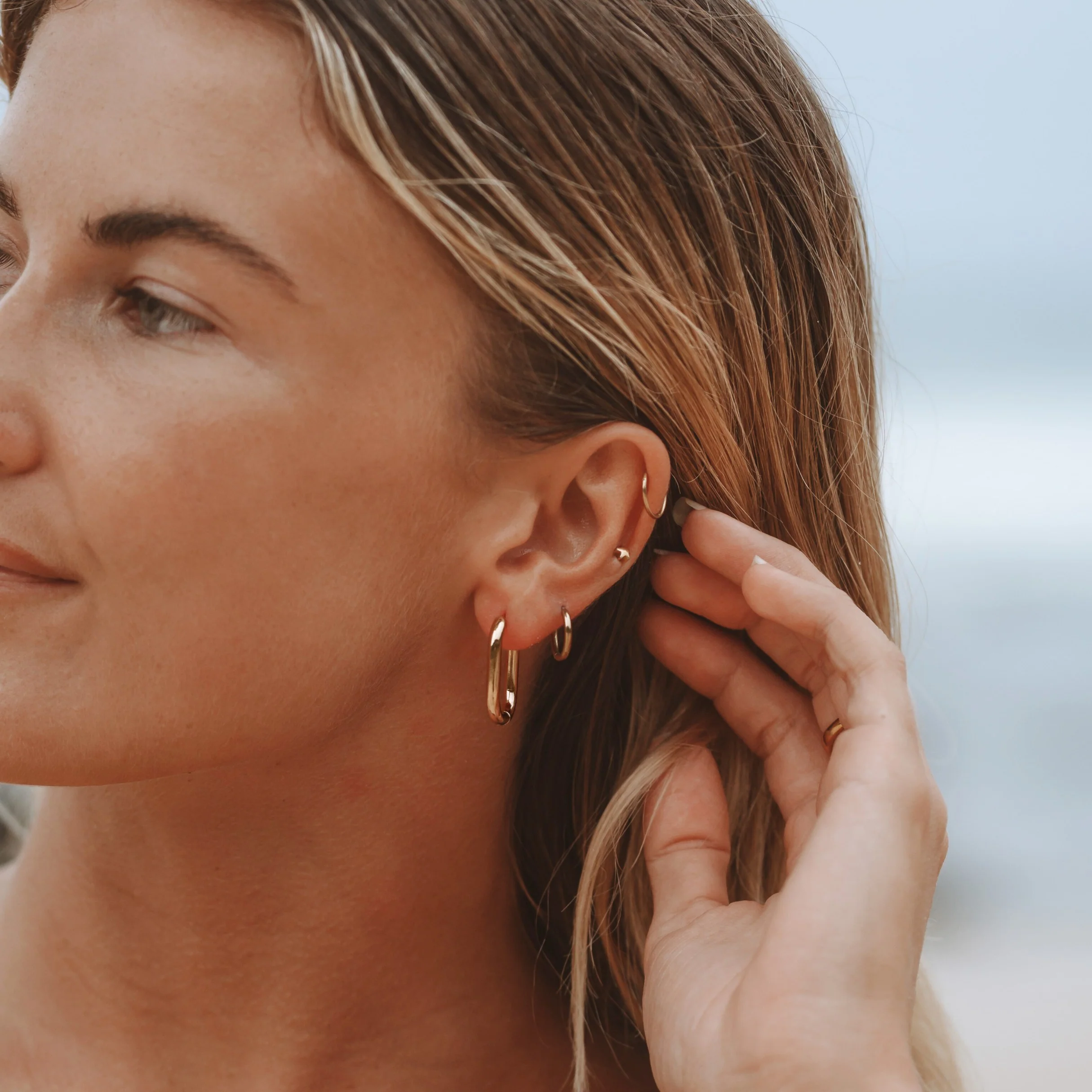Oval Hoop Earrings - Image 5