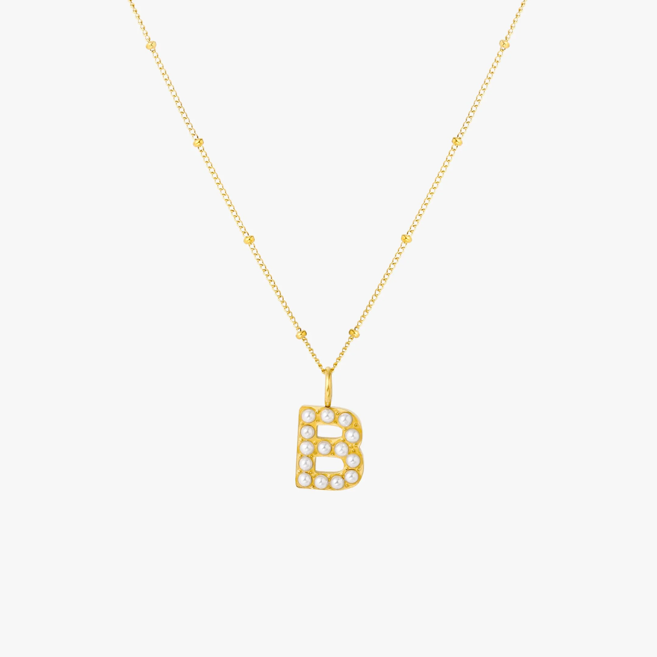 Pearl Initial Necklace - Image 10