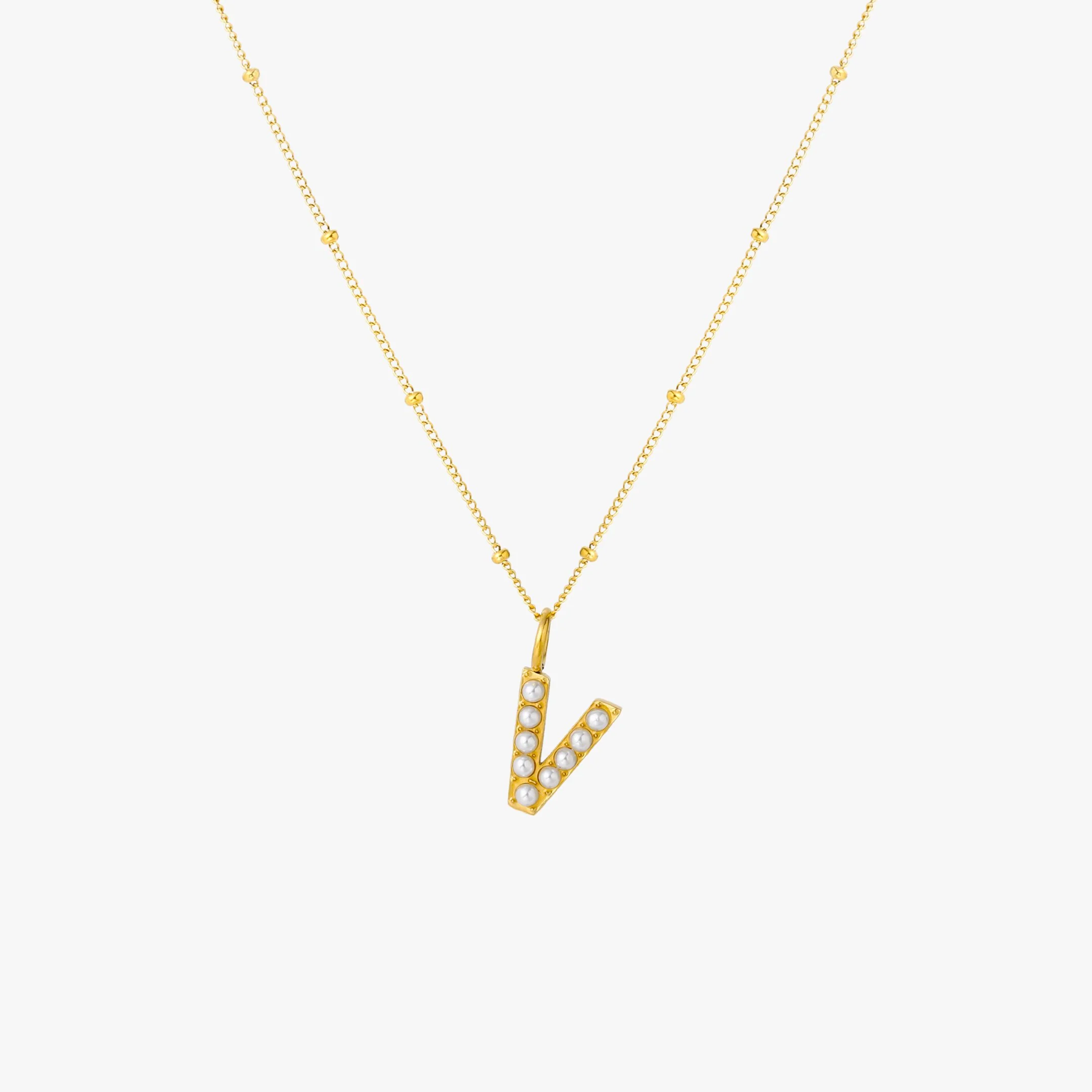 Pearl Initial Necklace - Image 30