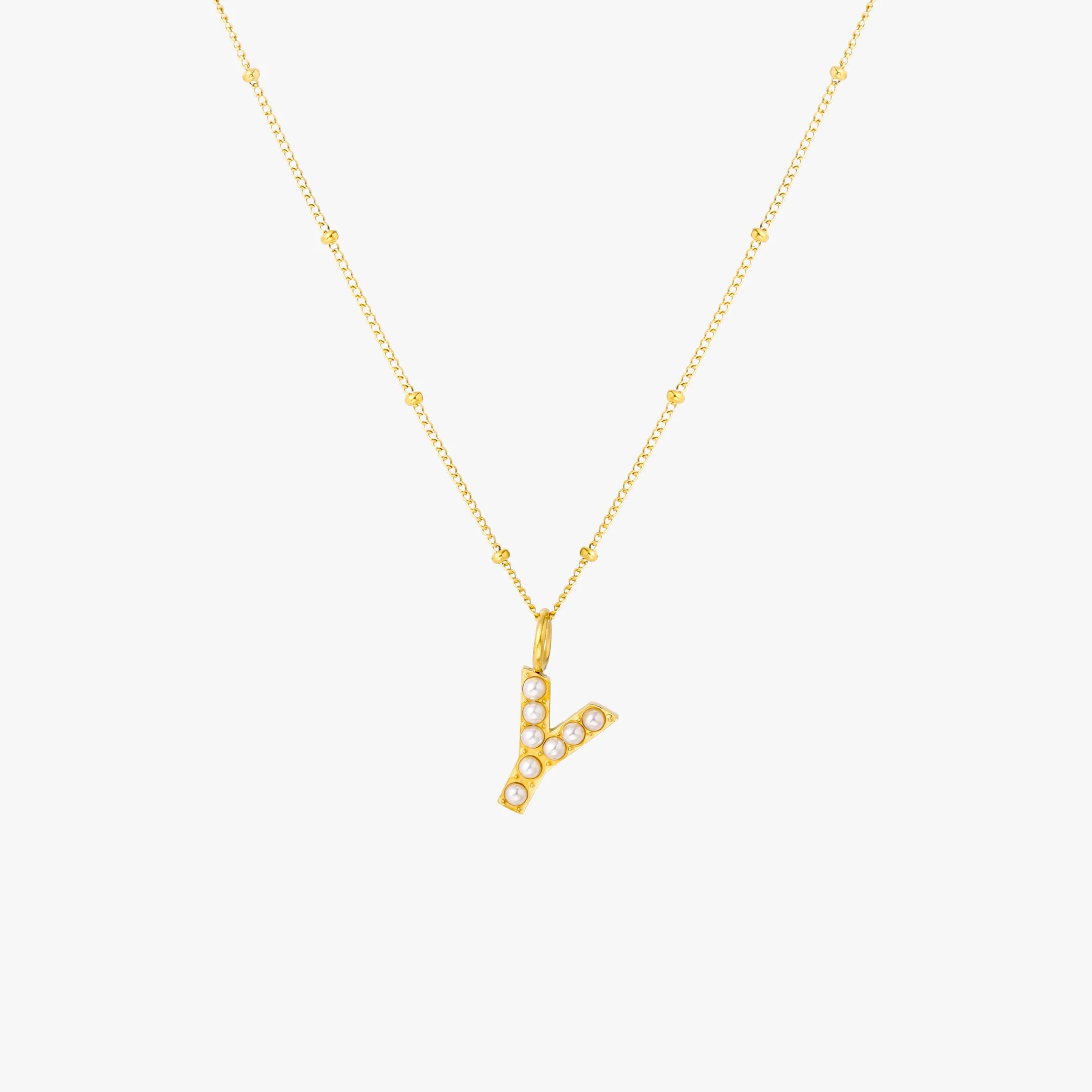 Pearl Initial Necklace - Image 33