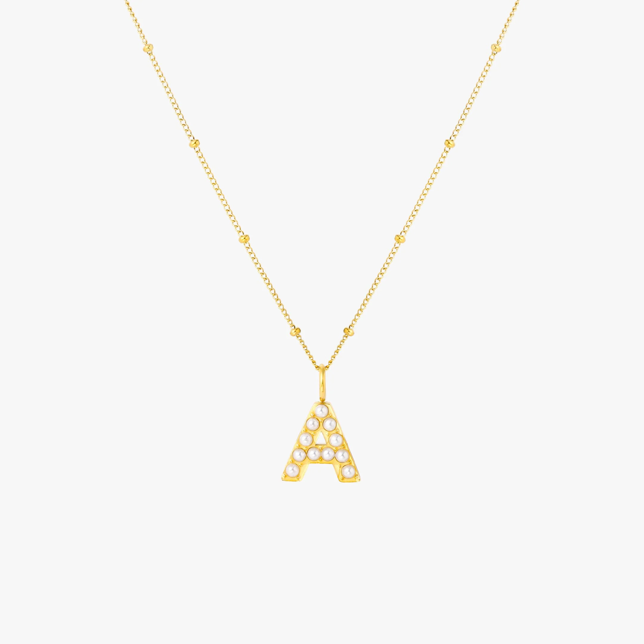 Pearl Initial Necklace - Image 9