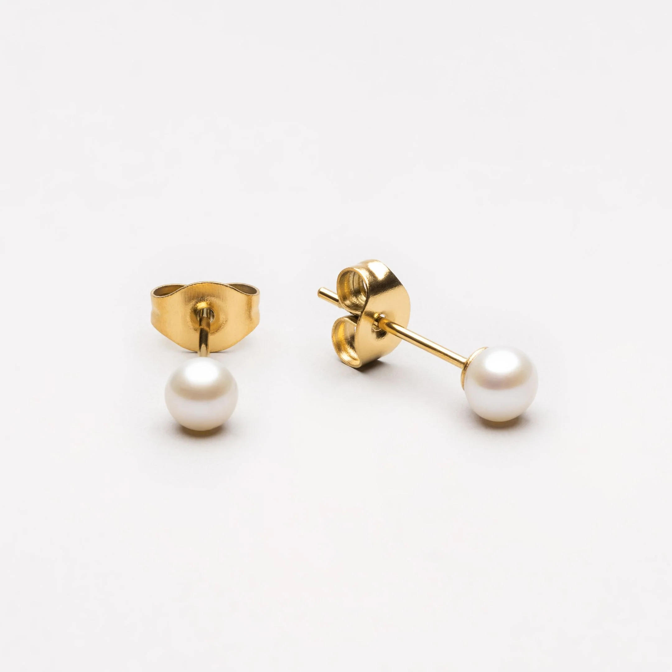 Pearl Stud Earrings - Image 2
