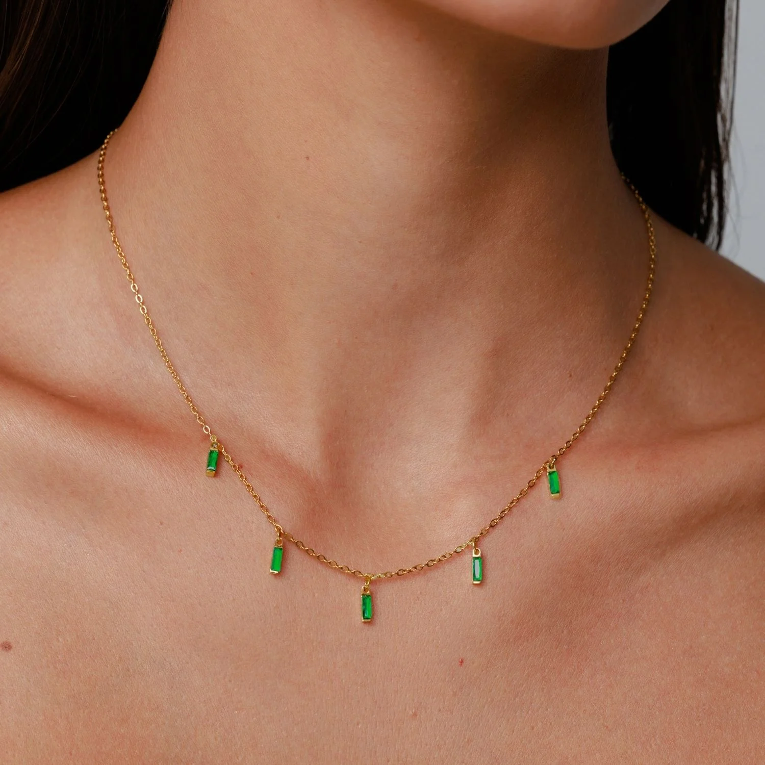 Rain of Emeralds Choker