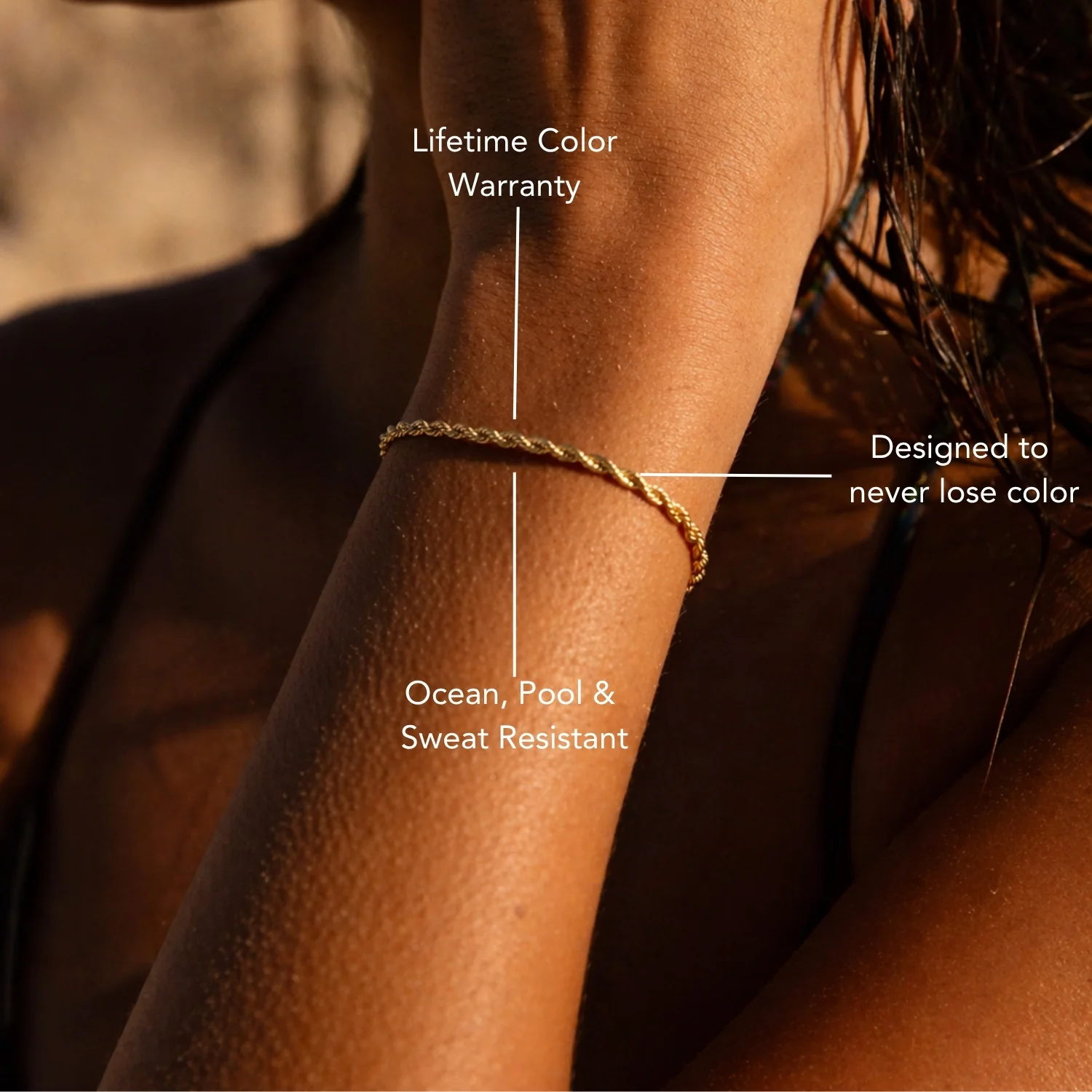 "Calvi" Rope Chain Bracelet - Image 6