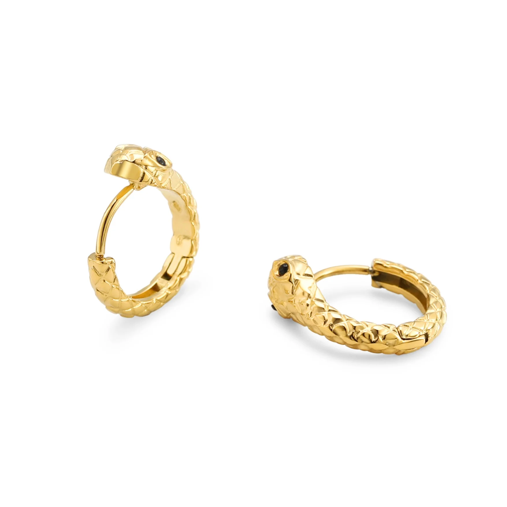 Snake Hoops Earrings - Image 2