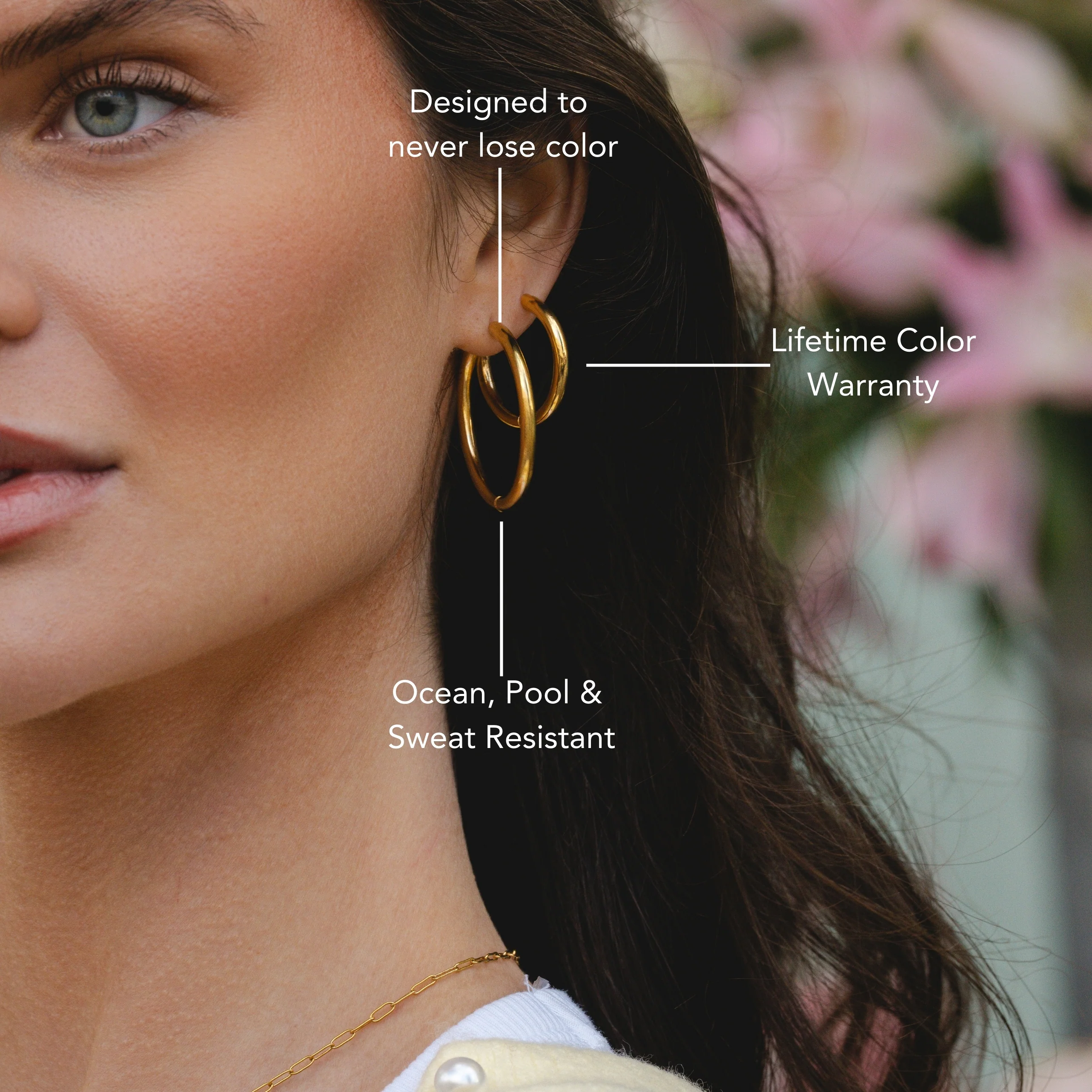 Thick Hoop Earrings - Image 10