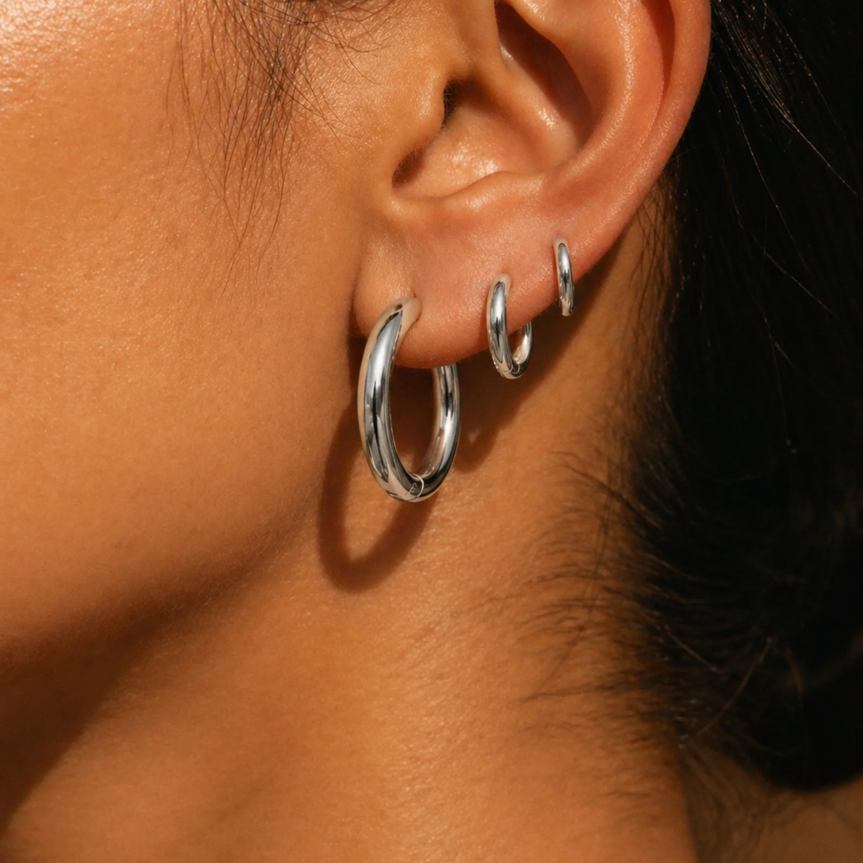 Thick Hoop Earrings - Image 12