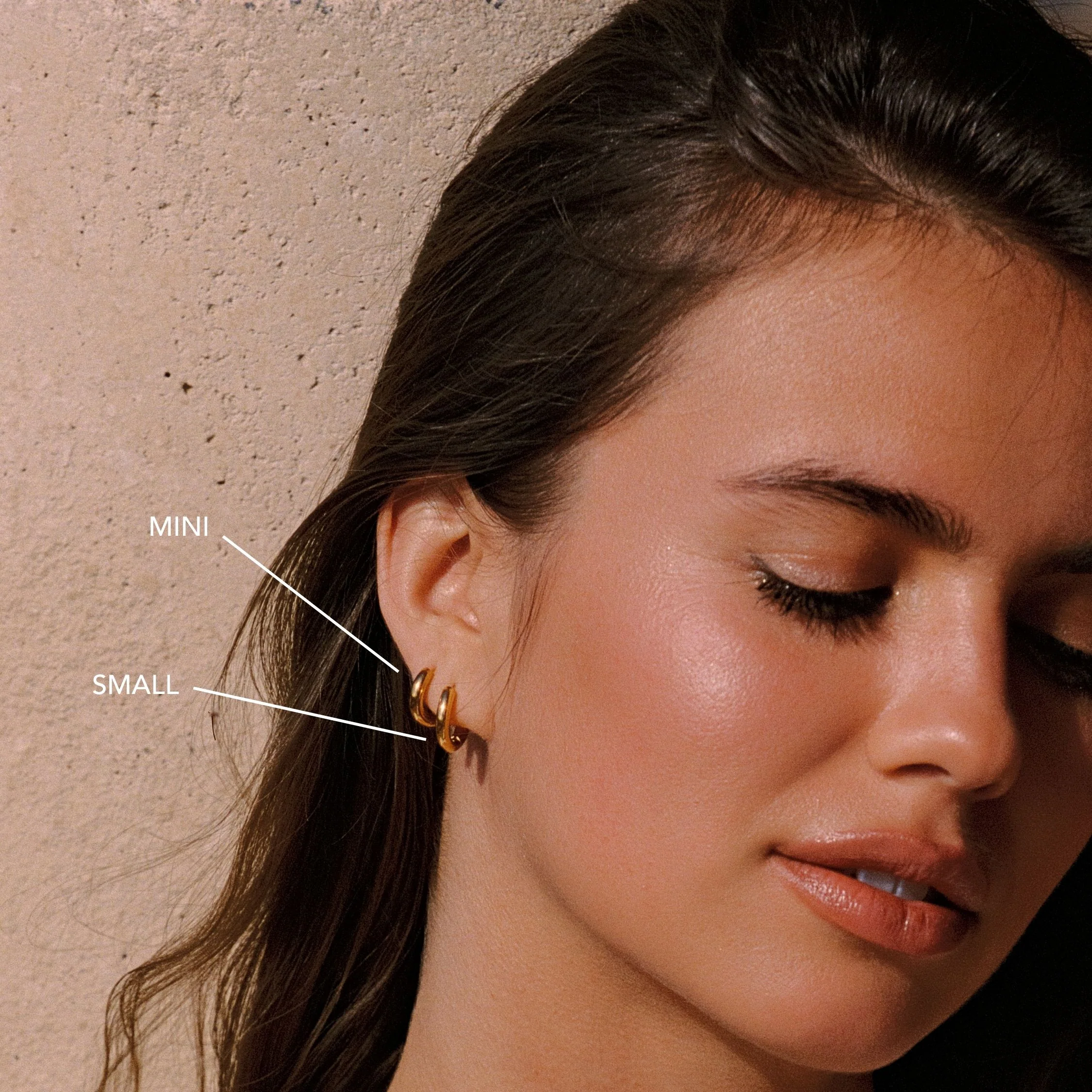 Thick Hoop Earrings - Image 2