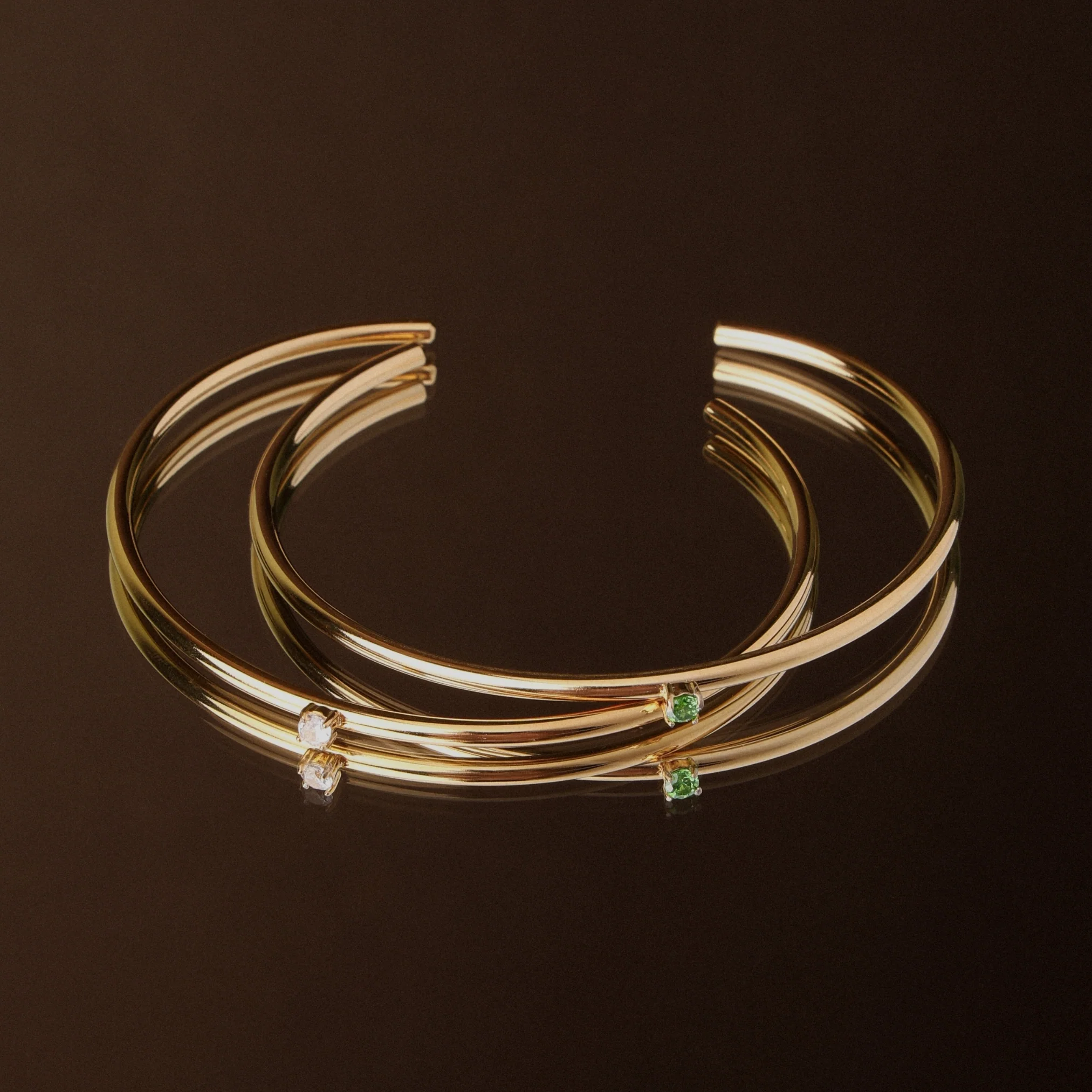 Thin Emerald Cuff - Image 6
