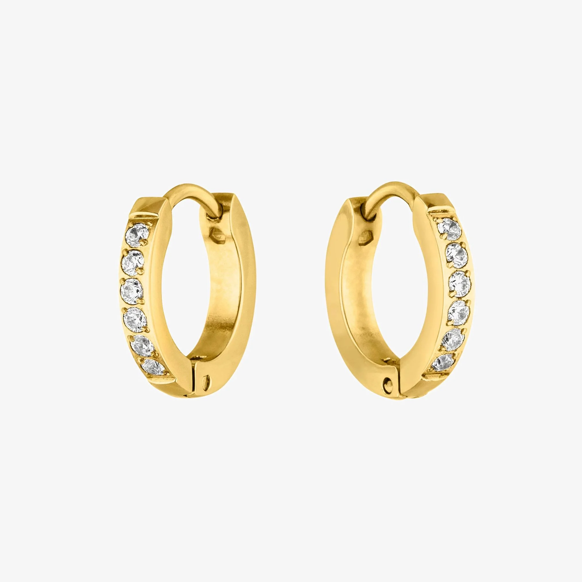 Tiny Gold Hoop Earrings - Image 4
